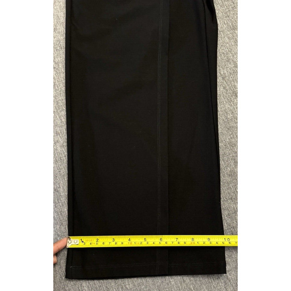 Eileen Fisher Stretch Crepe Black Tie Front Crop Pants Wide leg Small - Picture 6 of 10